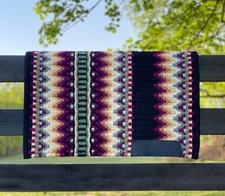 Western Show Horse Riding Handmade Saddle Pad Wool in 34 42