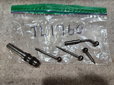 LS STARRETT #828 5 PC CENTER FINDER WIGGLER SET (TL1760)
