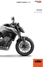 KTM Owners Manual Book Guide 2023 790 DUKE US