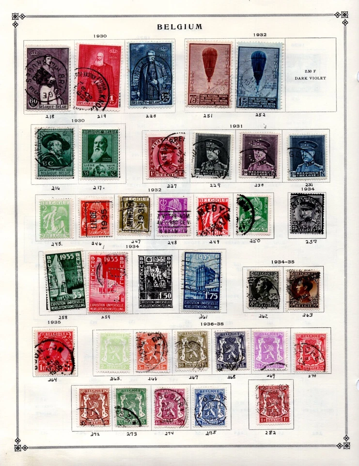 BELGIUM 1850-1981 HUGE COLLECTION OF 2300+ STAMPS, MINT & USED - Image 4 of 4