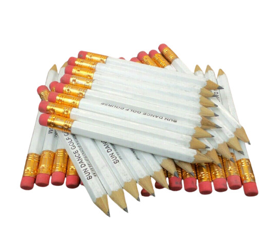 Half Pencils With Eraser Pack Of 32 Misprinted Classroom Pew