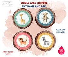 EDIBLE Cupcake Toppers ANIMAL