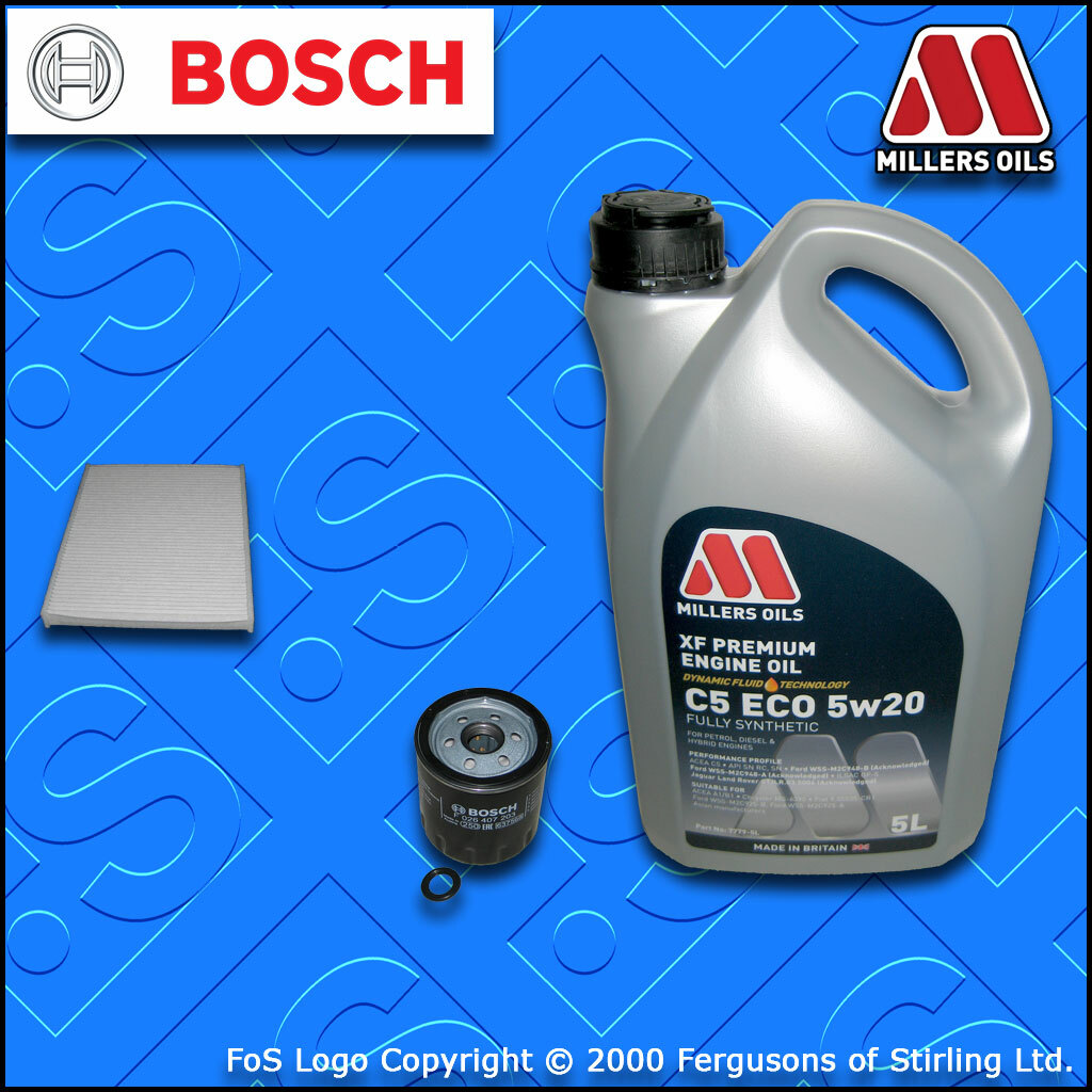 SERVICE KIT for FORD B-MAX 1.0 ECOBOOST OIL CABIN FILTERS +5w20 OIL (2012-2019)