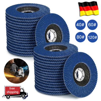 Yuhtech Fächerscheiben 24 Stück 115mm - Schleifscheiben Für Winkelschleifer