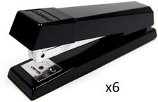 6 Bostitch No-Jam Premium Stapler 20-Sheet Capacity Black Dual Clinch Non-Skid