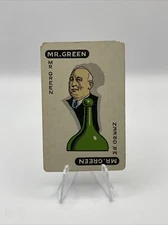 Vintage 1949-50 Clue Board game Character Card Mr. Green Good Condition