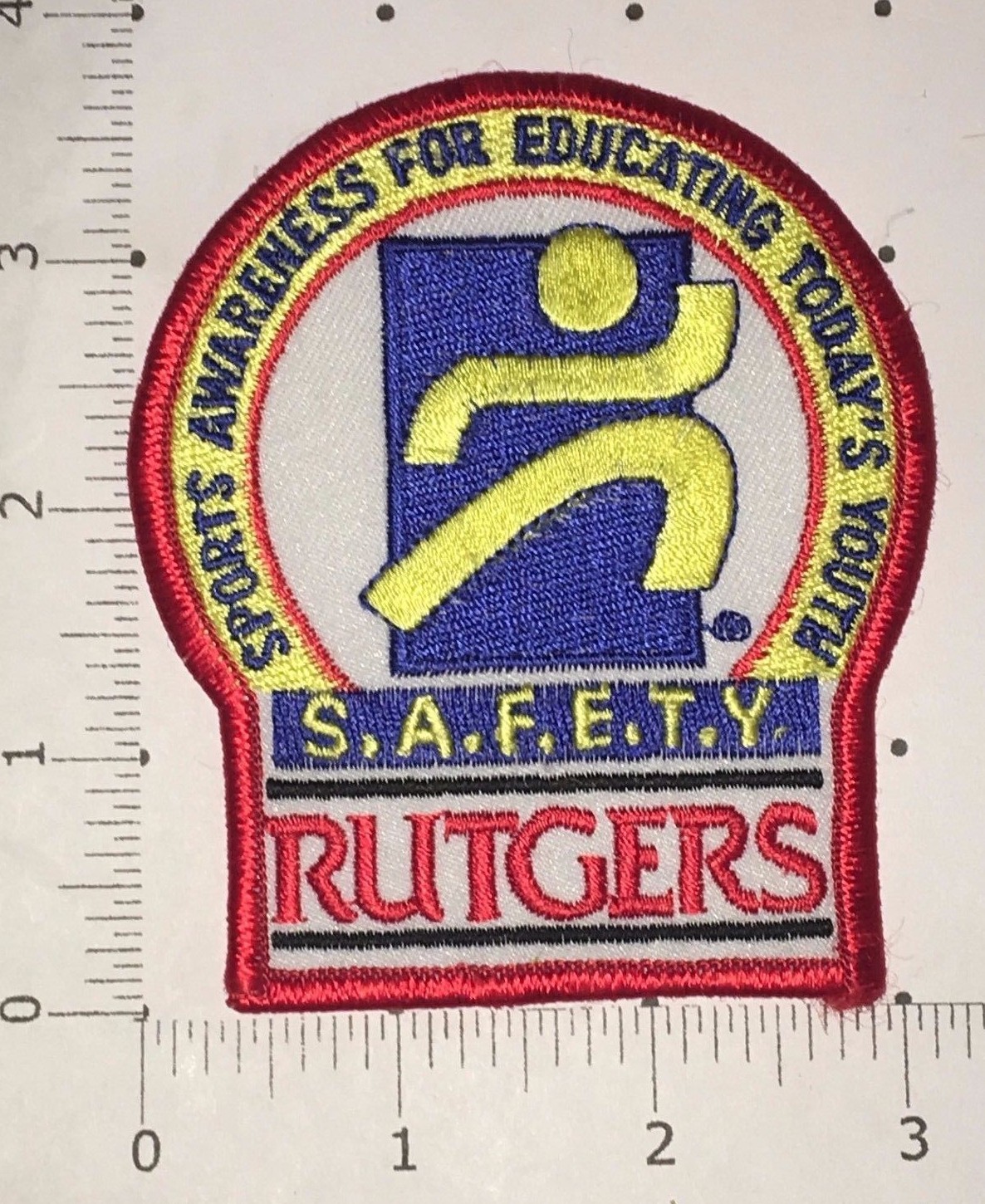 Rutgers R Patch Rutgers SAFETY Patch - Sports Awareness for Educating Today's Youth | eBay