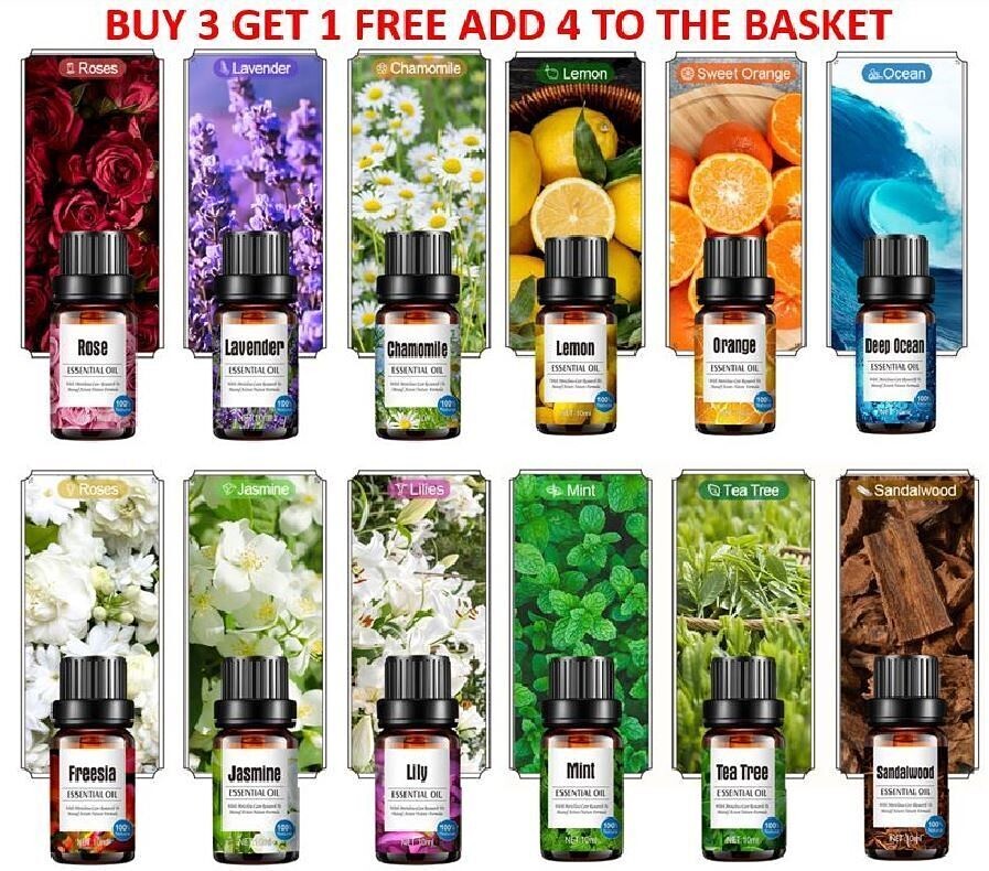 Essential Oils 10ml - 100% Natural Pure -For Aromatherapy Fragrance Diffusers-image