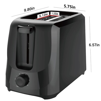 American Motorhome RV 110V elektrisch schwarz 2 Scheiben Toaster