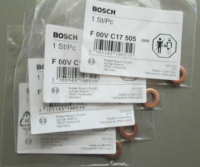 F00VC17505 BOSCH diesel fuel injection nozzle holder gasket washer