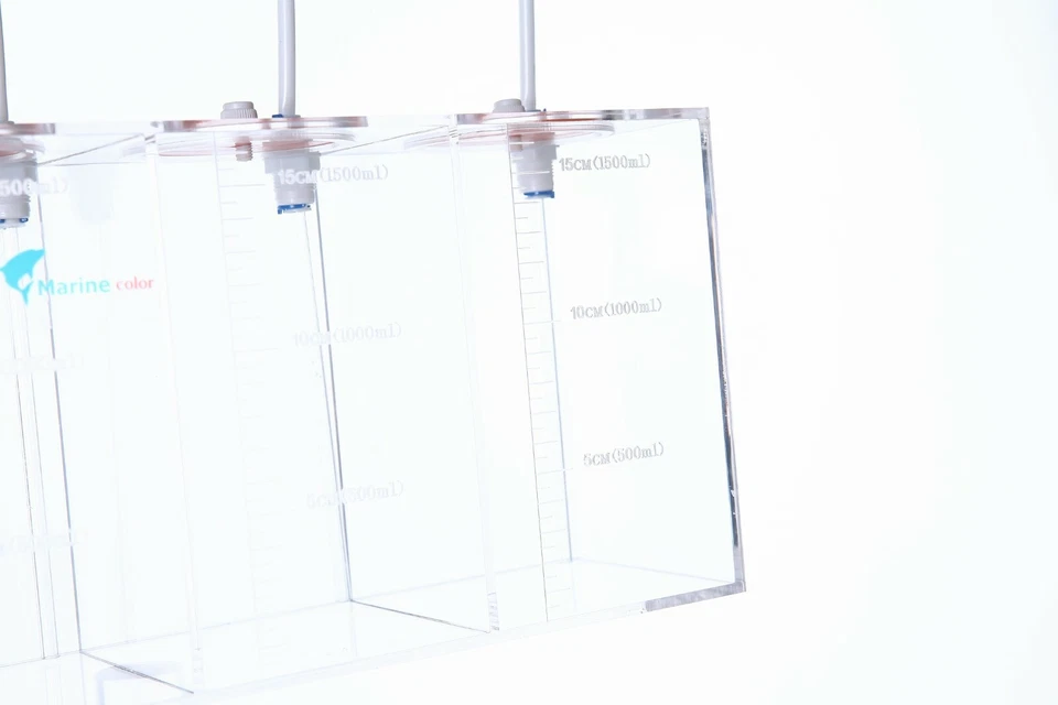  acryli made Liquid storage bucket 4 rooms 6 liters dosing pump Scale container - Image 4 of 4