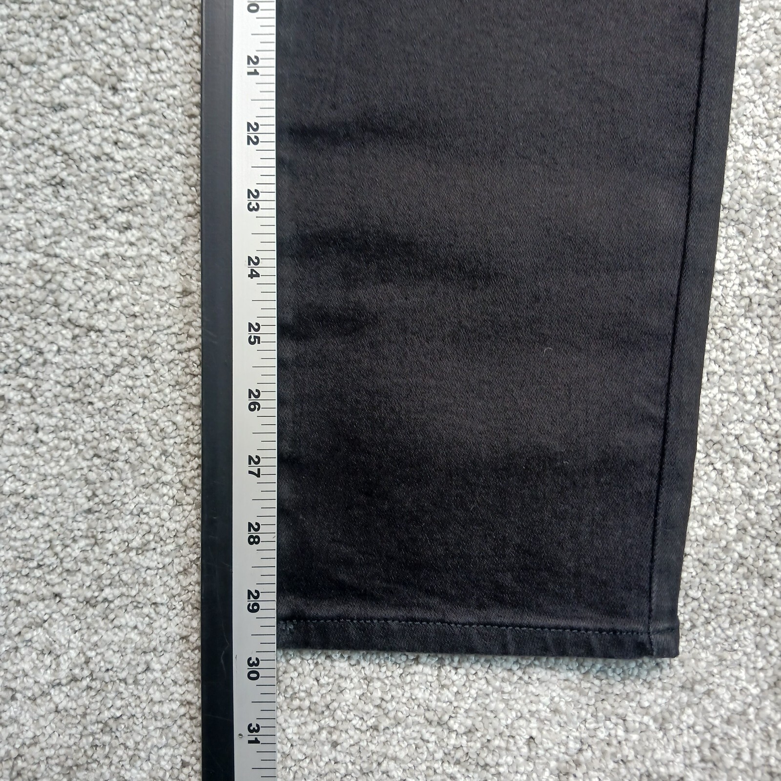 Members Mark Jeans Womens 10 Black Solid Straight Leg Fit High Rise Stretch