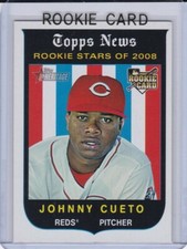 JOHNNY CUETO ROOKIE CARD 2008 Topps Heritage Baseball Cincinnati Reds RC