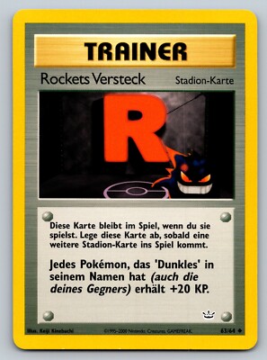 Rockets Versteck 63/64 Unlimited German Pokemon Rockets Hideout Neo Revelation