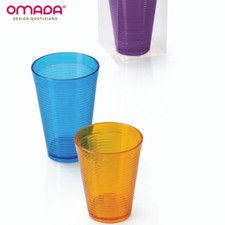 Bicchiere Plastica Impilabili, Acqua Cocktail 400 ml, Impilabile, Omada Design