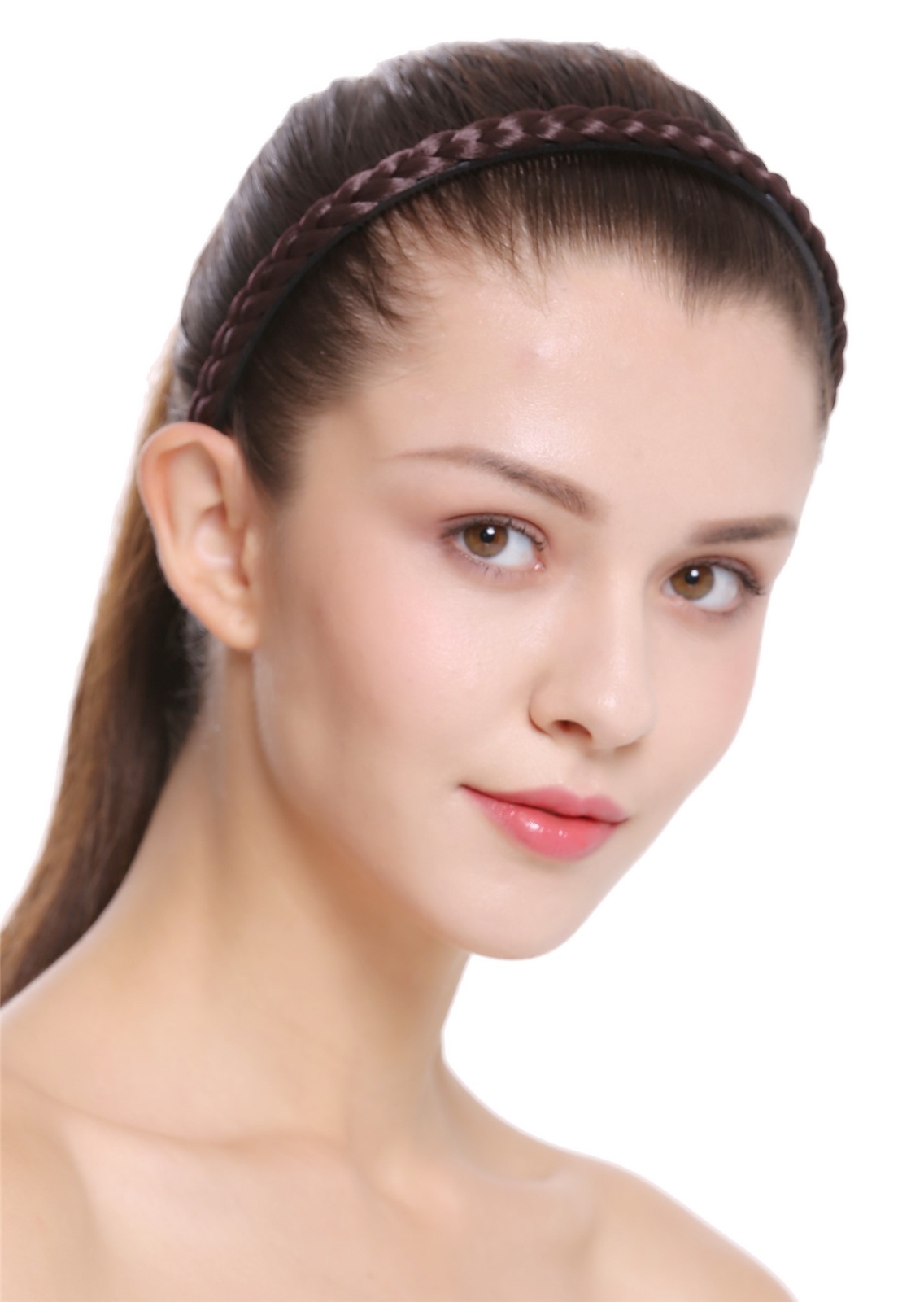 Braided Hairband Hair Hoop Traditional Matte Brown Braid CXT-004-035