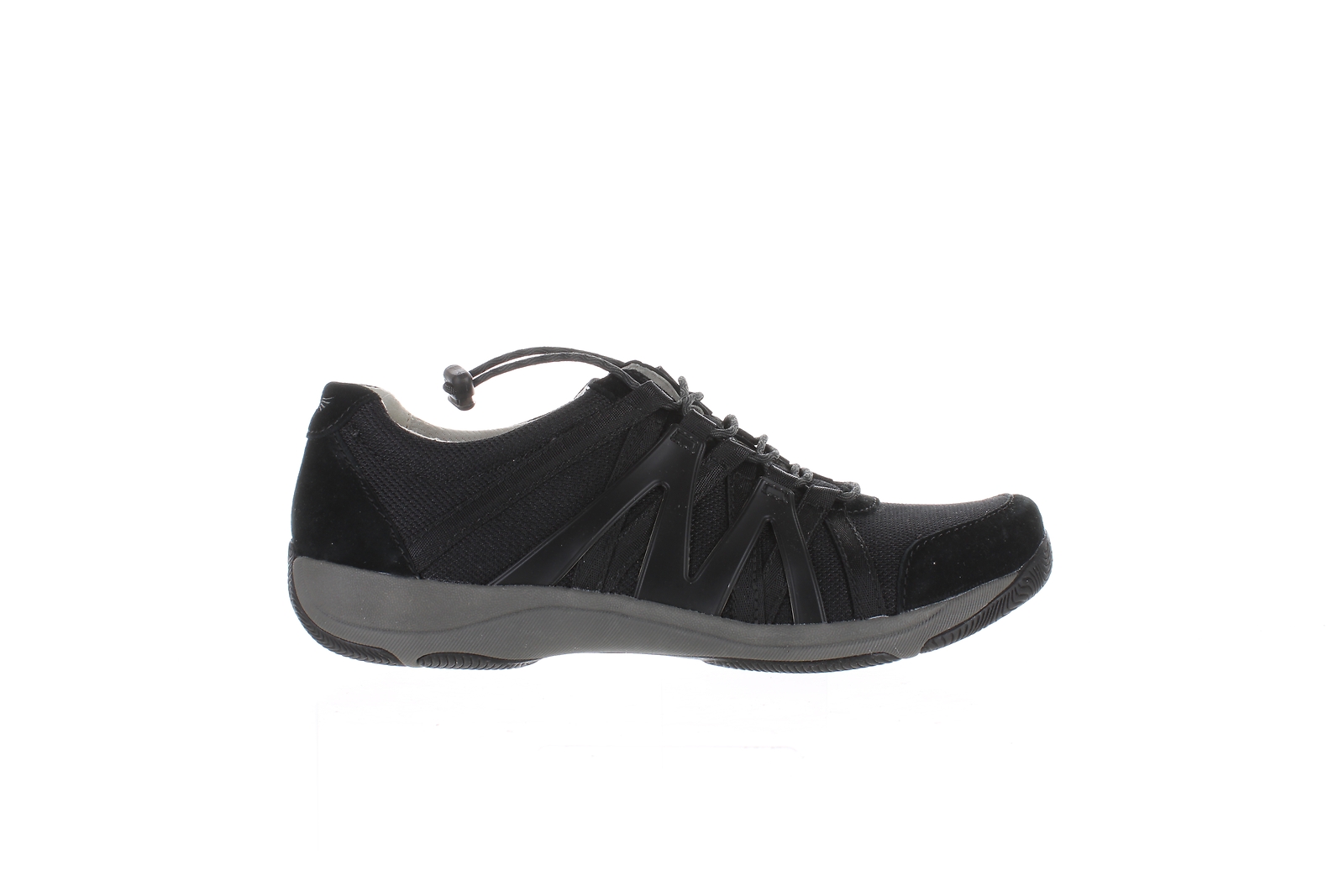 black walking trainers