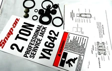 Repair Kit For SNAP-ON YA642 2 Ton Floor jack-Decal- Metal Caps (2pcs) included
