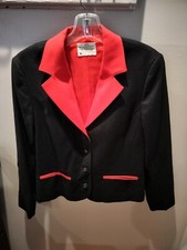 PENDLETON MISS SIZE 6 BLACK RED JACKET