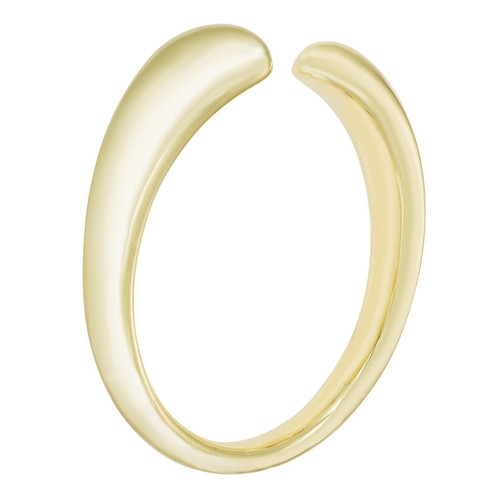 Bold Open Tapered Thick Bubble Ring in 14K Yellow Gold Plated .925 Sterling... - Picture 4 of 5