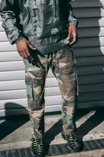Mens Camo Cargo Jogger Pants