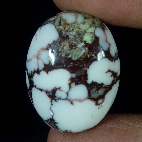 Natural Wild horse (Arizona) Magnesite Jasper Cabochon Gemstone White Red - Picture 17 of 22