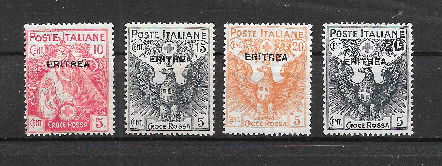 ITALIAN COLONIES ~ ERITREA - 1916 Red Cross Society - Complete S