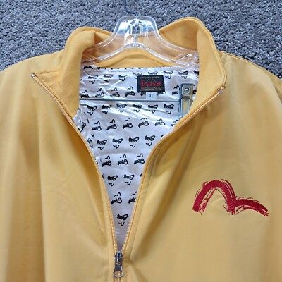 Vintage Rare Custom Made Evisu Men's Track Jacket Yellow X-Large