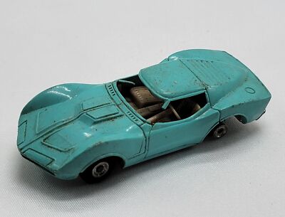 Vintage 1960's AURORA Cigar Box Mako Shark Corvette Turquoise USA