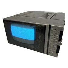 GE 5XP-5222X Portable TV B&W-5 In Vintage 1984-Silver-Tested Cosmetic Mark