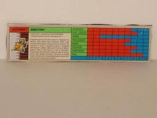 G1 TRANSFORMER AUTOBOT MICROMASTER ERECTOR TECH SPEC LOT # 1