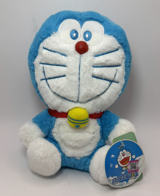 NwT Doraemon Japan Plush Smiling 9'' Stuffed Doll Original Eyes Open Authentic