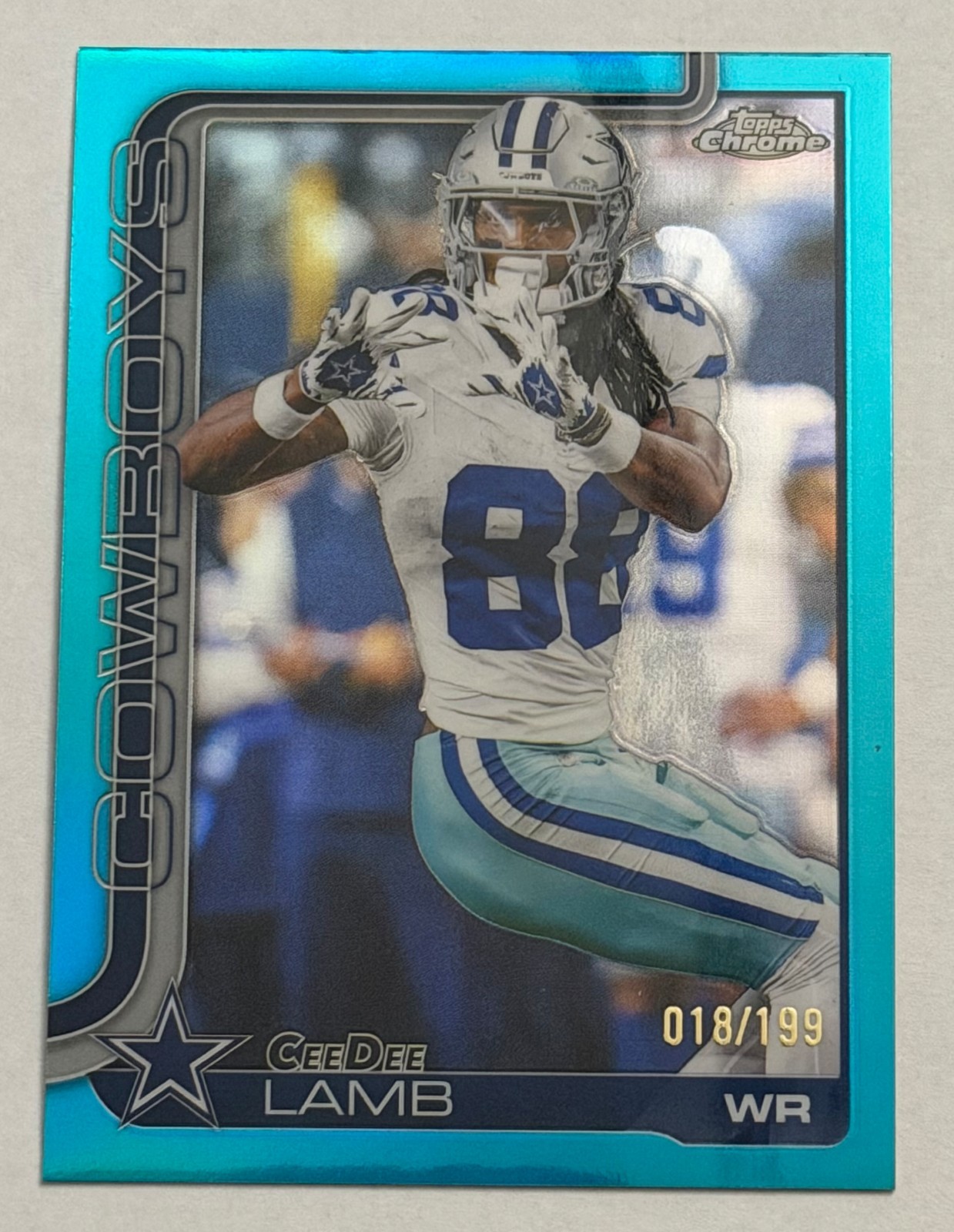 2025 Topps Chrome - CeeDee Lamb #76 Aqua Refractor /199