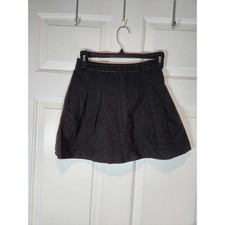 Gap Kids Girl's Size Large 10 Black Denim Jean Skirt Back Zipper Elastic Waist