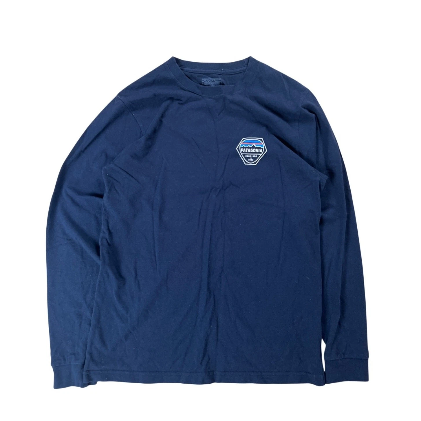 Patagonia Men Navy Blue Long Sleeve Top Size Small
