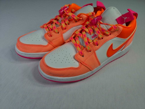 Nike Air Jordan 1 Low SE GS Orange Pink Weiß Jugend Mädchen Schuhe 6Y DJ0530-801 - Bild 1 von 10