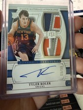 Tyler Kolek 2024-25 National Treasures Basketball Rookie Dual Patch Auto RC 9/99