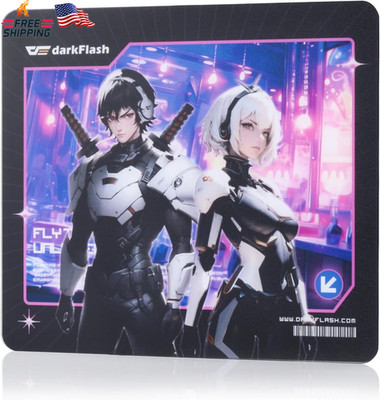 Darkflash Glass Mouse Pad 13.8×11.8 Inch, Ultra-Smooth Tempered Surface, Precisi