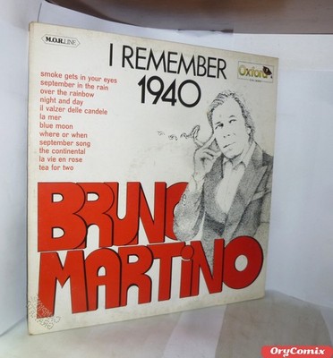 BRUNO MARTINO - I REMEMBER 1940 - VINYL LP 12'' ZOLL 33 UMDREHUNGEN RPM TOP