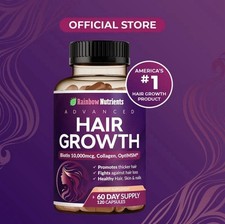 Rainbow Nutrients Advanced Hair Growth 120 Capsules Biotin Collagen OptiMSM