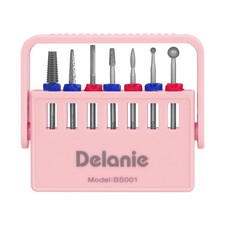 Professional Nail Drill Bit Set, 7 Pieces with Holder, Carbide and Diamond Bi...