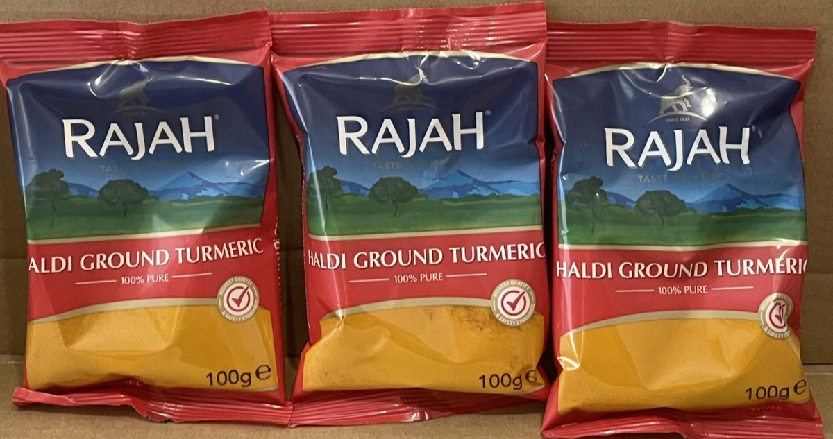 3 x 100g  - Rajah Haldi Ground Turmeric , FREE P&P