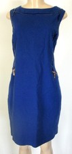 Peter Nygard 14 Royal Blue Lined Knee Length Straight Sheath Pencil Dress