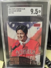 Topps 2018 Stadium Club Shohei Ohtani #138 RC Red Foil Angels SGC 9.5 Rookie