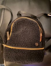 New no tags Lululemon City Adventurer Backpack Micro 3L Fleece Black/Gold