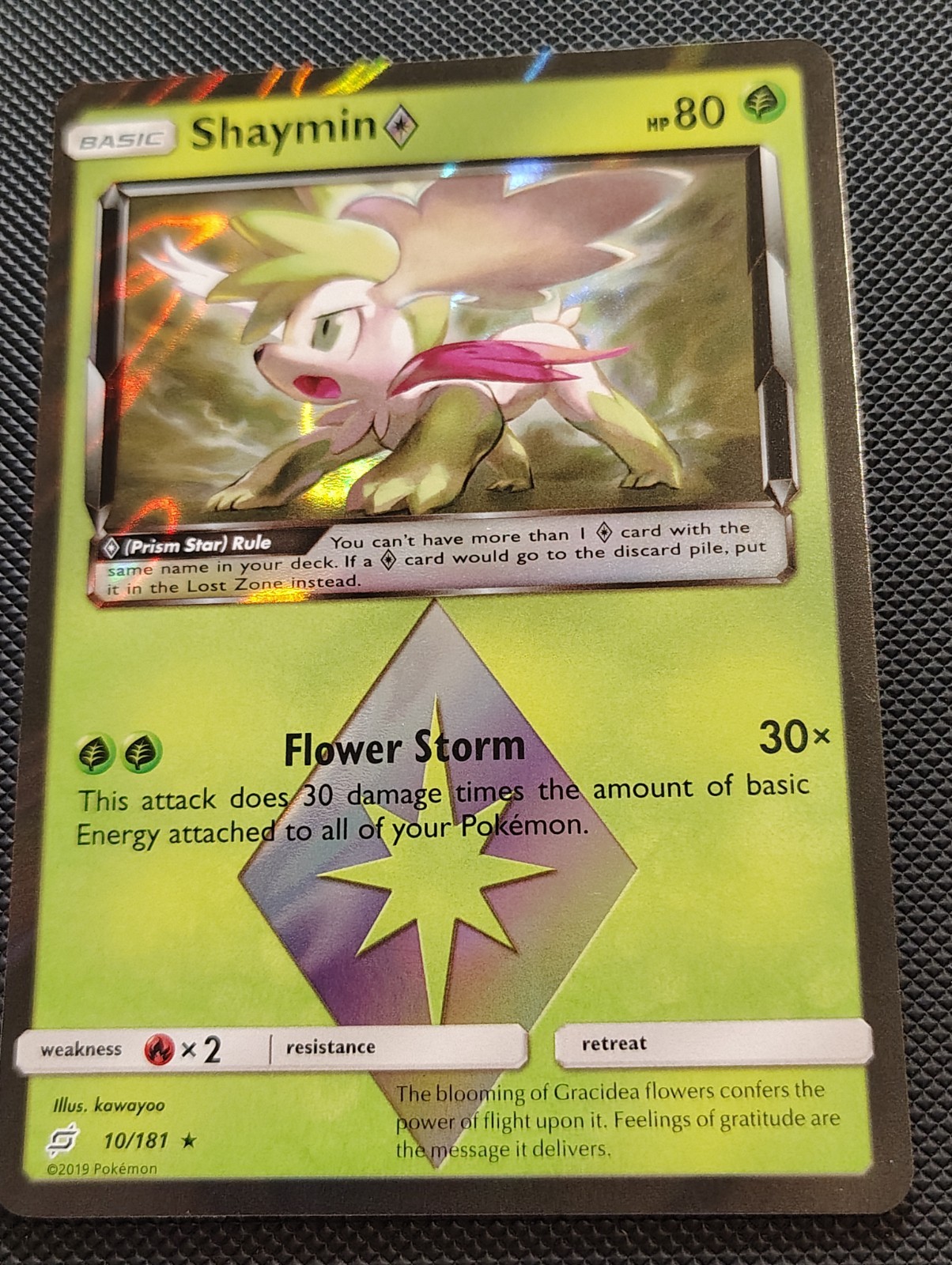 Shaymin Prism Star Holo Prism Rare SM Team Up 10/181 Pokemon TCG 