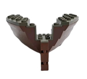 Lego 6053 Pirate Ship Boat Hull Small Stern Brown Gray