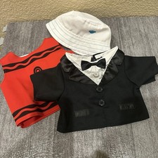 Build A Bear Lot Of Clothes Costumes Tuxedo Red Crayon Hat