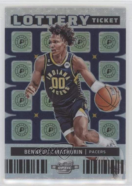 2022 Panini Contenders Optic Lottery Ticket Bennedict Mathurin #6 Rookie RC 13hf
