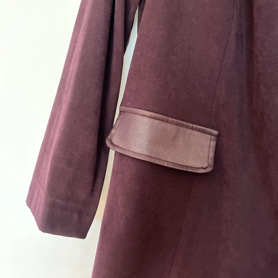 De colección WORTHINGTON Ciruela Púrpura Imitación Gamuza 2 Piezas Traje 12 Pequeño Vestido y Chaqueta Foto 3 de 4